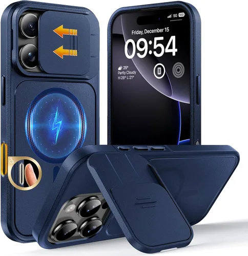 Miniatura 175 de TOCOL Funda para iPhone 11, compatible con Magsafe, protección completa de cámara, imanes integrados, protección contra caídas, funda translúcida