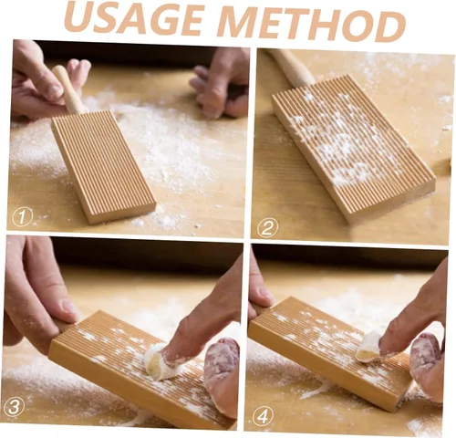 Miniatura 8 de TIDTALEO tabla de platos de pasta ñoquis paleta de pasta manual Máquina de pasta de madera máquina de pasta manual pasta pasta penne platos