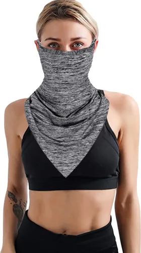 Miniatura 9 de Kyerivs - Cubrebocas de tela, reutilizable, lavable y unisex con cintas para las orejas, para hombres y mujeres