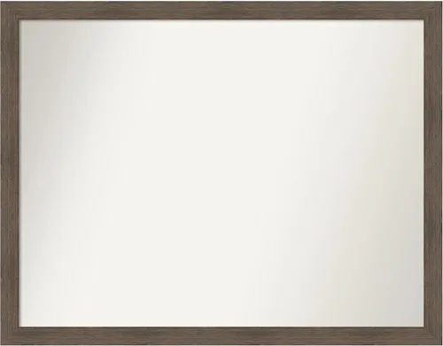 Miniatura 78 de Amanti Art Espejo de pared personalizado no biselado (24 x 27 pulgadas), marco estrecho de nogal chipre - varios tamaños personalizados - Espejo
