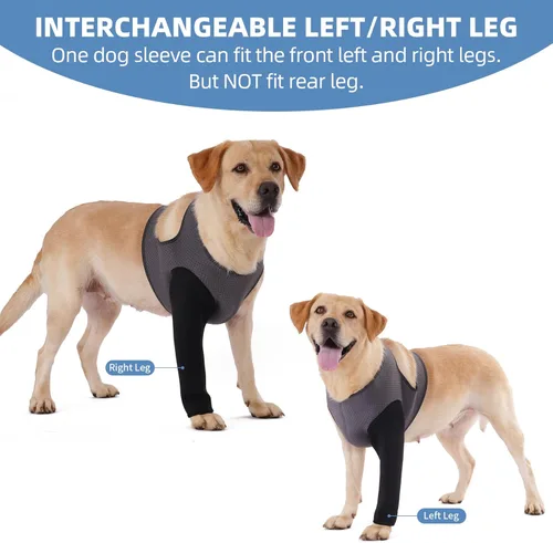 Miniatura 2 de Manga de recuperación para perro, traje de recuperación para perro, manga resistente a la abrasión, pierna delantera, lavable de 0.18 pulgadas