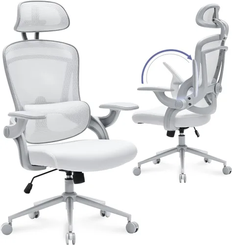 Miniatura 10 de Nouhaus Ergo Fit Silla de oficina ergonómica de malla, sillas de oficina con respaldo alto, soporte lumbar ajustable, reposacabezas y reposabrazos