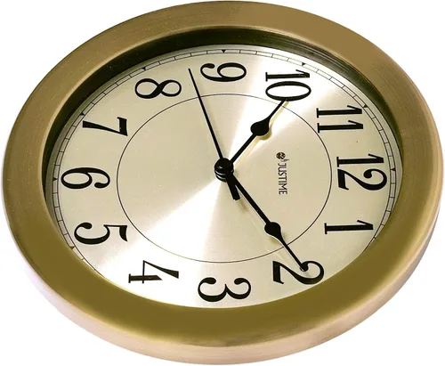 Miniatura 4 de JUSTIME Reloj de pared resistente al agua de 8.5 pulgadas para baño, cocina, barco, caravana, silencioso, sin tictac, funciona con pilas, montaje