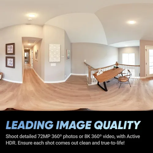 Miniatura 2 de Insta360 X4 Virtual Tour Bundle - Foto HDR de 72MP 360º, protectores de lente estándar, batería de 2290mAh, compatible con Zillow, Floorfy, Realsee