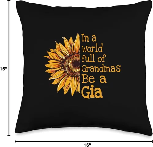 Miniatura 4 de Unique Christmas Birthday Mother's Day Gifts Shop In A World Gia Special Grandma - Almohada de 16 x 16 pulgadas, multicolor