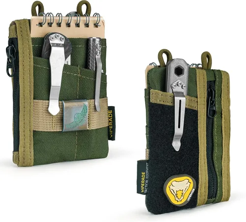 Miniatura 11 de VIPERADE VE18-S Bolsa pequeña EDC, organizador de bolsillo EDC mini para hombres, organizador de bolsillo EDC, bolsa multiherramienta con 3 ranuras