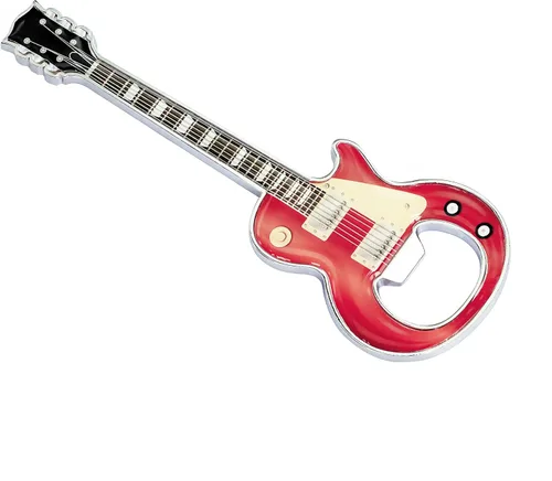 1 pieza/set abridor de botellas abridor de botellas de cerveza abridor de botellas con forma de guitarra regalo de guitarra accesorios de cocina Rojo