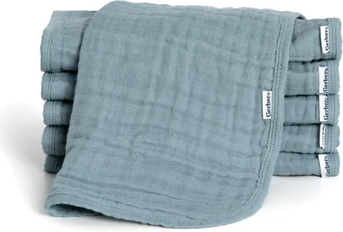 Miniatura 12 de Gerber Paños Eructadores Unisex de Muselina para Bebé, Paquete de 6, Vainilla, Tamaño Grande 20" x 10