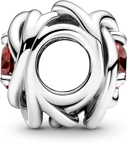 Miniatura 3 de PANDORA Colgante de plata de ley con cristal rojo verdadero Plata esterlina cristal