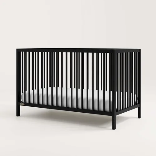 Miniatura 2 de Graco Teddi Cuna convertible 5 en 1 (negro) – Certificado GREENGUARD Gold, se convierte en sofá cama, cama infantil y individual con cabecera
