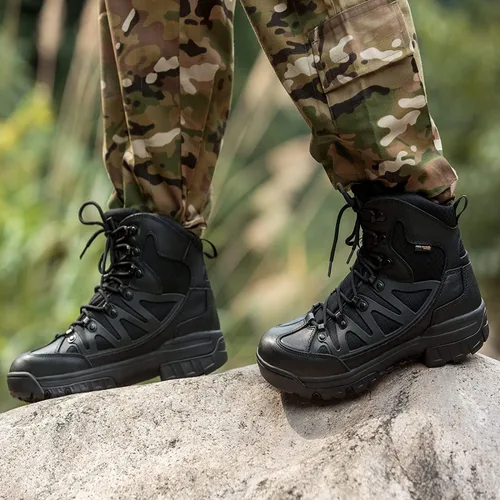 Miniatura 6 de FREE SOLDIER Mens Tactical Waterproof Lightweight Hiking Boots Military Combat Boots Work Boots