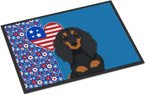 Miniatura 142 de Caroline's Treasures WDK5119JMAT Airedale Terrier USA - Tapete para interiores o exteriores, 24 x 36 pulgadas, tapete para puerta delantera