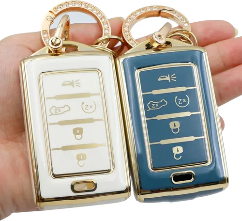 Miniatura 7 de 2pcs for Jeep Key Fob Cover Compatible with Jeep Grand Cherokee L Grand Wagoneer 2022 Wagoneer 2022 Grand Cherokee