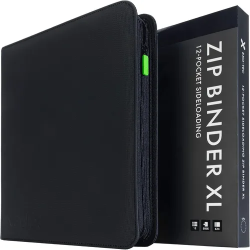 Vault X Carpeta con Cremallera para Tarjetas Coleccionables de 12 Bolsillos XL, 624 tarjetas, Material de Álbum Exo-Tec Premium, 26 Páginas de Carga