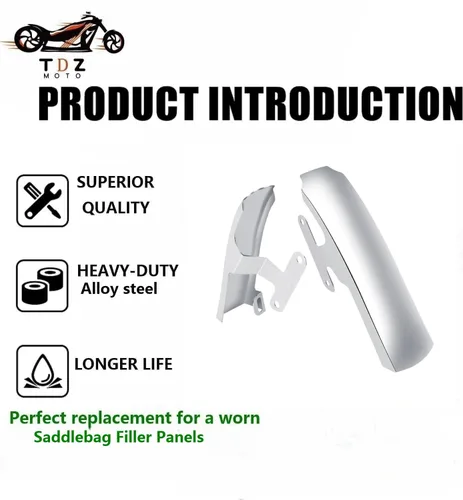Miniatura 3 de Tira de paneles de relleno TDZ Fender para Harley Touring Road King Electra Glide FLHT FLHR, cromada