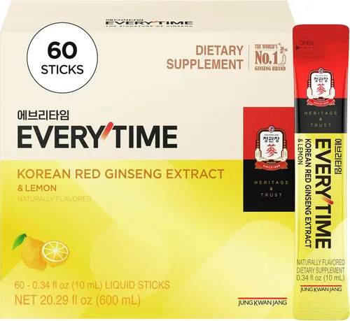 Miniatura 17 de JUNG KWAN JANG Everytime - Extracto de ginseng rojo coreano de 1,000 mg y pomelo – Bebida energética vegana – Sin cafeína, sin gluten, sin OMG, 0.34