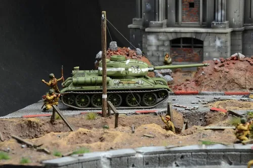 Miniatura 17 de Italeri 6195S Juego de batalla 1:72 1945 Fall of the Reichs, edificio, fabricación de modelos de soporte, manualidades, pasatiempos, pegado, kit