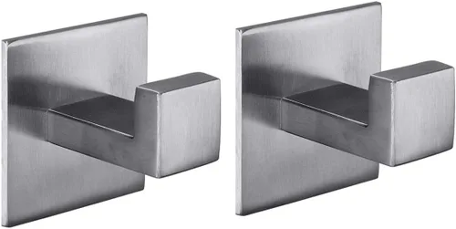 Miniatura 6 de Flybath Ganchos cuadrados para toallas, soporte de gancho para bata, acero inoxidable 304, puerta de baño, cocina, pared, ganchos para colgar Oro
