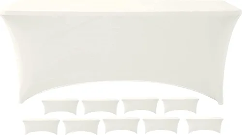 Miniatura 16 de Banquet Tables Pro Mantel rectangular plegable de elastano de 6 pies de largo, elástico, ajustado, para mesas de patio plegables de 30 pulgadas