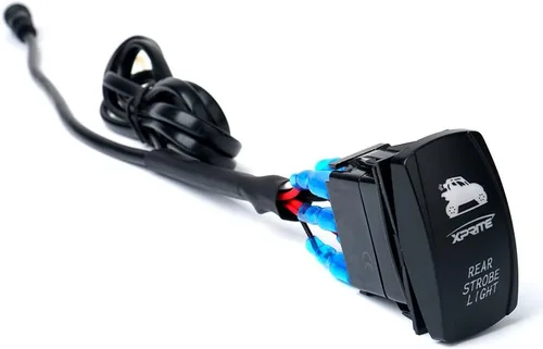 Miniatura 5 de Xprite Arnés de cableado con 2 interruptores para barras de luz LED estroboscópicas traseras Plug-and-Play Replacement Harness with In-Line &