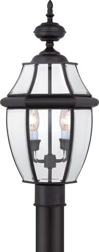 Miniatura 17 de Quoizel Newbury - Farol de poste para exteriores, poste de lámpara de campo francés de peltre de 23 pulgadas, 3 luces, poste exterior para patio