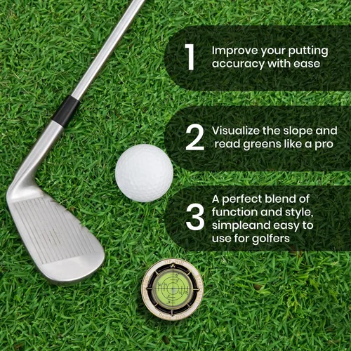 Miniatura 2 de Ddaowanx Lector verde de golf, marcador de pelota de golf con burbuja horizontal de alta precisión, herramienta de accesorios de golf Putt Aid