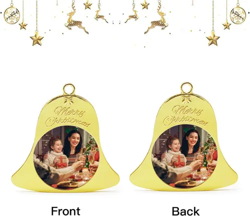 Miniatura 3 de Adornos personalizados de Navidad con foto/nombre, adornos personalizados de Navidad 2024, impresión de doble cara para árbol de Navidad, hogar