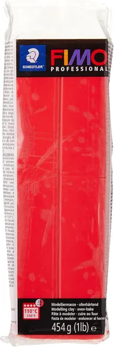 STAEDTLER 8041-200 FIMO - Arcilla de modelado de polímero endurecedor para horno, 16.01 oz, color rojo verdadero (bloque individual)
