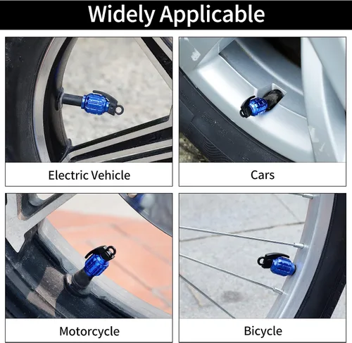 Miniatura 4 de GaRhomxy Tapones para neumáticos, tapas de vástago de válvula de neumático de automóvil, cubierta de tapas de aire, accesorios personalizados