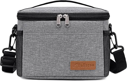 Miniatura 18 de TuErcao Bolsa térmica aislada 6/24 latas plegable a prueba de fugas con lados blandos para el auto, hielera portátil plegable pequeña para playa