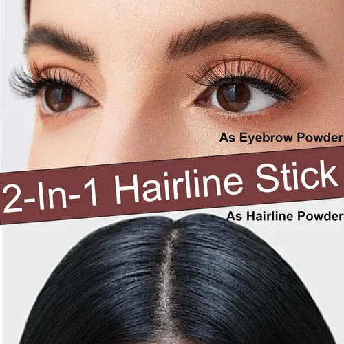 Miniatura 6 de Polvo en barra de línea capilar – Polvo de sombra de línea capilar oculta instantáneamente la pérdida de cabello, polvo de retoque de raíces Negro