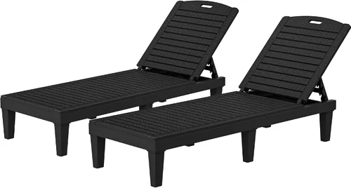 Miniatura 9 de YITAHOME - Tumbonas para exteriores con cojín y respaldo ajustable, tumbonas resistentes para patio junto a la piscina, fácil montaje, impermeables