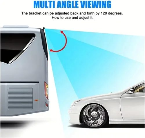 Miniatura 8 de Parking Camera 7inch HD Monitor with Night Vision Backup Camera Kit Heavy Duty for RVs Trucks Trailers Includes Lighter Adapter Cables
