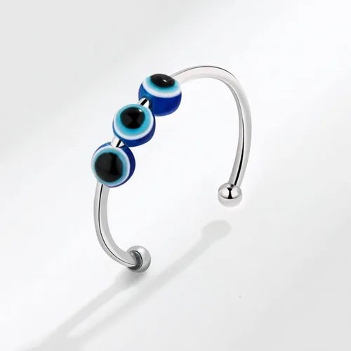 Miniatura 50 de Anillo de plata 925, anillos de plata ajustables para mujer, anillos de pulgar abiertos, anillos de circonio, anillos ajustables, anillos abiertos