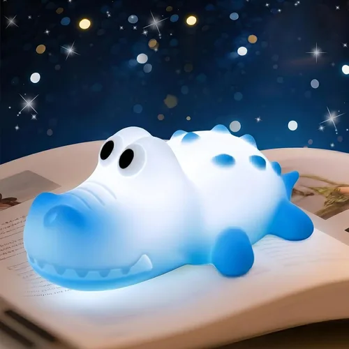 Miniatura 10 de AVEKI Luz nocturna de dragón rosa, linda lámpara de dragón para bebés regalos para niñas y princesas, 10 modos de luz táctil ajustable, lámpara