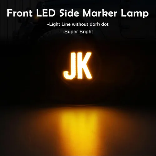 Miniatura 3 de Luces de posición laterales para Jeep Wrangler JK/JKU 2007-2018, luz LED de guardabarros delantero, Plug & Play, lámpara de estacionamiento