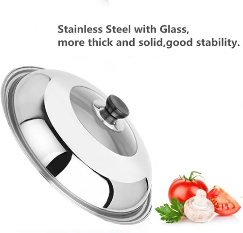Miniatura 3 de Hofumix - Tapa universal para olla de acero inoxidable, tapa para utensilios, con ventilación de vapor, 13.38 pulgadas (pequeño)