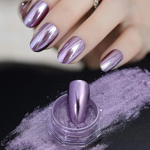 Miniatura 4 de Juego de 24 polvos de uñas cromados – Polvo de pigmento con efecto espejo con purpurina para uñas, manicura de metal camaleón, suministros para uñas
