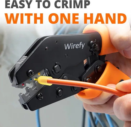 Miniatura 5 de Wirefy Juego de herramientas de engarce de 11 piezas, engarzadora de alambre de alta palanca, 9 pulgadas, para conectores termorretráctil, nailon