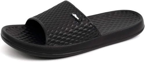 Miniatura 19 de FUNKYMONKEY - Sandalias de baño para mujer, sandalias para el interior del hogar, playa, antideslizantes