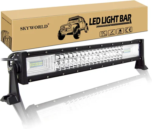 Miniatura 9 de SKYWORLD Barra de luz de 52 pulgadas, 67500 lm, haz combinado de inundación recta, haz combinado de luces LED para automóvil, lámpara antiniebla