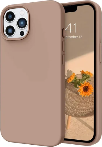 Miniatura 20 de Telaso Funda para iPhone 13, silicona líquida de goma de gel suave para iPhone 13, funda delgada con forro de microfibra a prueba de golpes, fundas