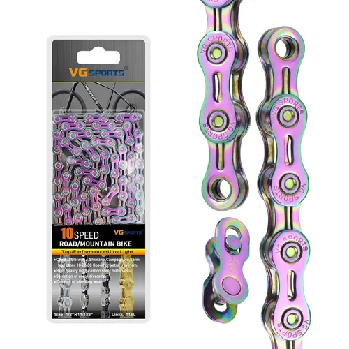Miniatura 29 de VG SPORTS Cadenas de bicicleta de 6/7/8/9/10/11 velocidades, cadenas de bicicleta ligeras semihuecas/huecas para bicicleta de carretera/MTB/BMX