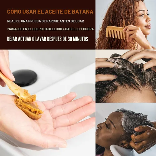 Miniatura 4 de Aceite de batana orgánico para el crecimiento y reparación del cabello Tratamiento capilar 100% puro y sin refinar Fortalece, hidrata, reduce
