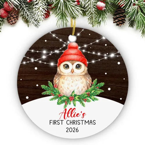 Miniatura 20 de Adorno personalizado de segunda Navidad de pingüino bebé 2026, regalo de decoración de pingüino bebé para bebés recién nacidos, nombre personalizado