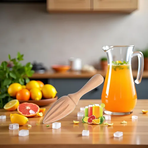 Miniatura 3 de Exprimidor de cítricos de madera – Escariador manual de mano de limón/naranja Herramienta exprimidora de frutas portátil para el hogar, cafetería