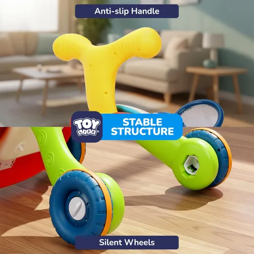 Miniatura 7 de TOY Life 3 en 1 Andador de bebé con centro de actividades, andador de sentarse a pararse para bebés de 6 a 12 meses, juguetes de caminar para bebés