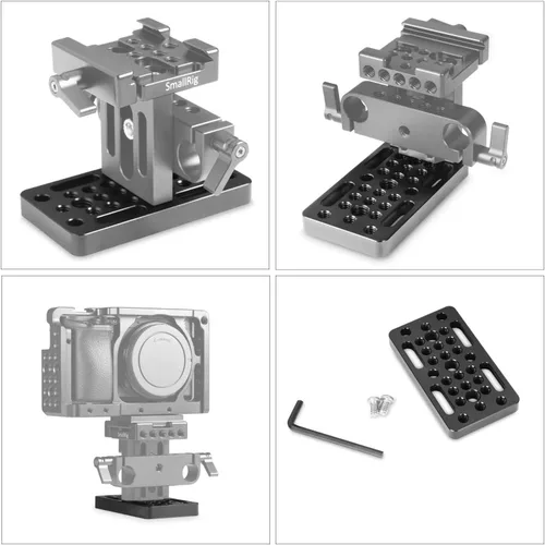 Miniatura 8 de SMALLRIG Placa de conmutación para cámara Easy Plate para bloques de riel, colas de milano y varillas cortas - Versión más larga - 1598