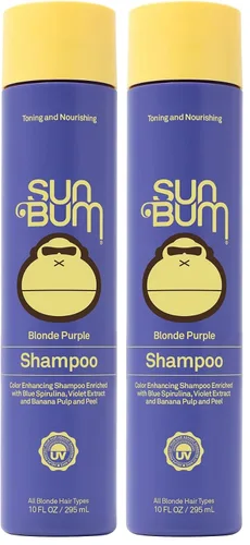 Miniatura 8 de Sun Bum Champú rubio morado – Limpia y previene la sequedad con una fórmula hidratante e iluminadora profunda – Tratamiento de mejora y tonificación