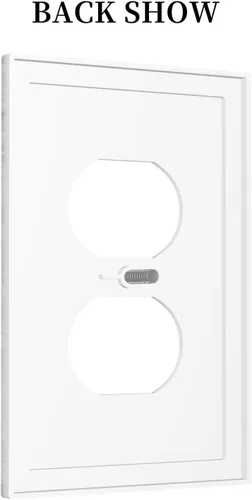 Miniatura 1200 de Placa Decorativa de Pared de Granja Rústica con Cuerno de Madera para Puerta de Granero 1 Banda Duplex Cubiertas de Toma Eléctrica Soltera
